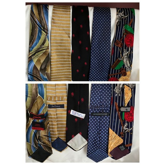 Lot of 5 higher end designers mens neckties - Picture 1 of 5